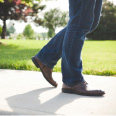Man walking outdoors.