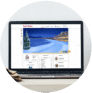 Health for the Holidays wellness challenge on a laptop