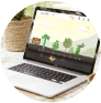 Demo of the Nourish Nutrition Wellness Challenge on a laptop computer
