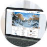 Snow Wonder wellness challenge website on a laptop
