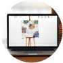 Work of Art Emotional Fitness Challenge website on a laptop computer